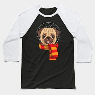 A Winter Pug Baseball T-Shirt